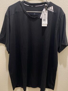 Adidas Men’s Athletic M D4T Training Black Crewneck T-Shirt SS Size 2XL NWT